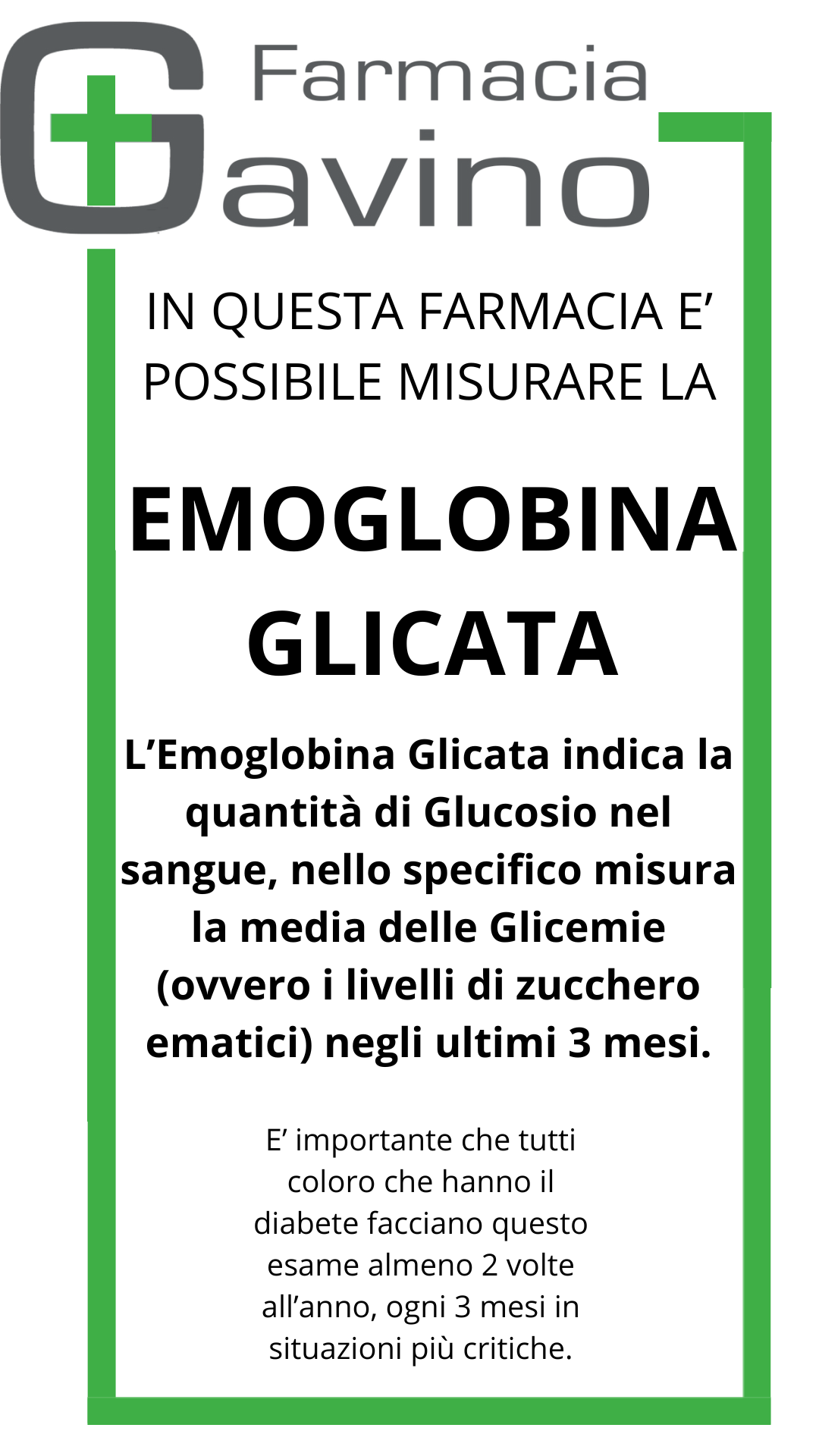 Misurazione emoglobina glicata Farmacia gavino campomorone